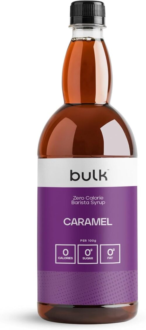 Bulk Zero Calorie Barista Syrups, Sugar Free, Caramel, 1000 ml, Packaging May Vary