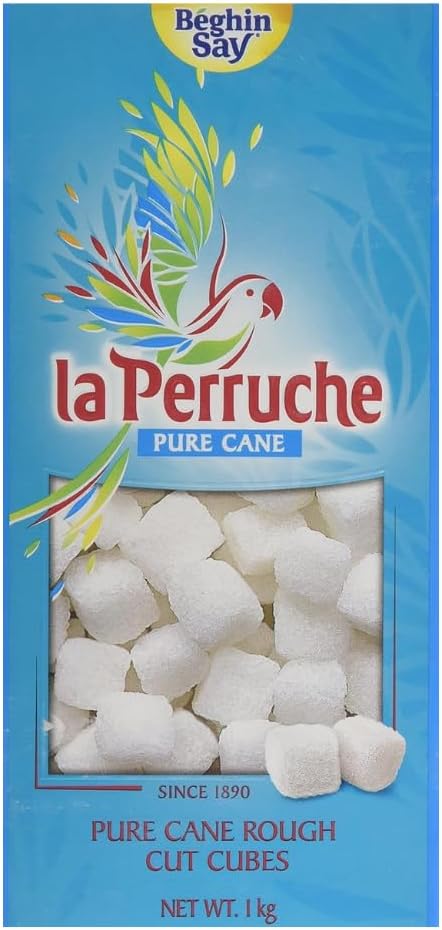 La Perruche White Sugar Cubes 1kg - 100% Pure Cane Sugar Cubes - Elegant and Sophisticated Sweetener for Tea, Coffee, and Gourmet Uses