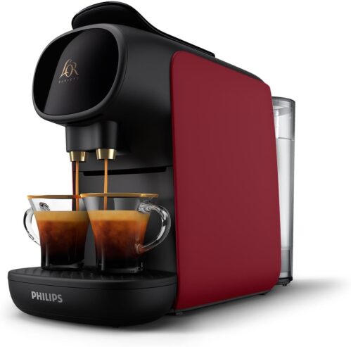 L’OR BARISTA Sublime Coffee Capsule Machine by Philips, for Double or Single Capsule, Red (LM9012/50)