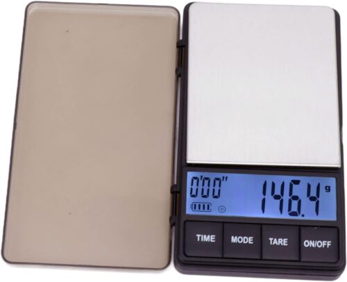 Espresso Coffee Scale with Timer, Drip Coffee Scale Small Pocket Coffee Scale Brew Drip Tray Coffee Scale Waterproof Food Scale Digital Kitchen Scale 0.1g High Precision Food Weighing for Cooking