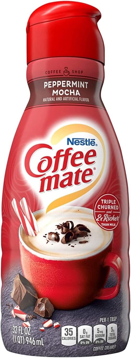 Nestle Coffee mate Peppermint Mocha Liquid Coffee Creamer, 32 fl oz (946ml)