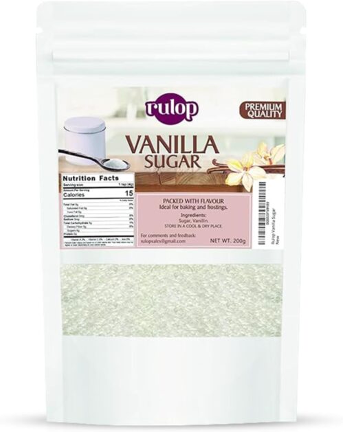 Rulop Premium Vanilla Sugar 200g, for Baking, Home Cooking, Coffee, Cocktails, Cakes & Dessert Making (200gm)
