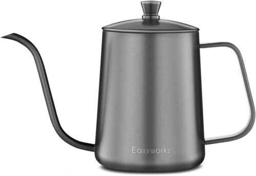 Easyworkz Gage Gooseneck Pour Over Coffee Kettle 600ml Stainless Steel 304 Coffee Pot with Long Narrow Spout Hand Drip Kettle