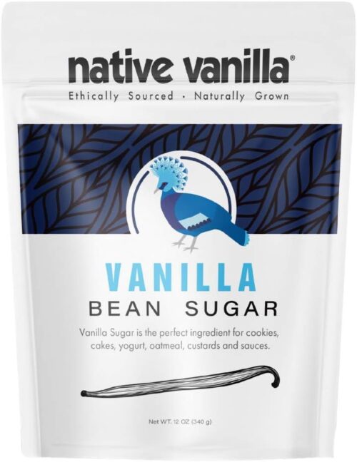 Vanilla Bean Sugar (340g) – Native Vanilla – Made from Premium Vanilla Bean Pods – For Chefs and Home Cooking, Baking, and Dessert Making