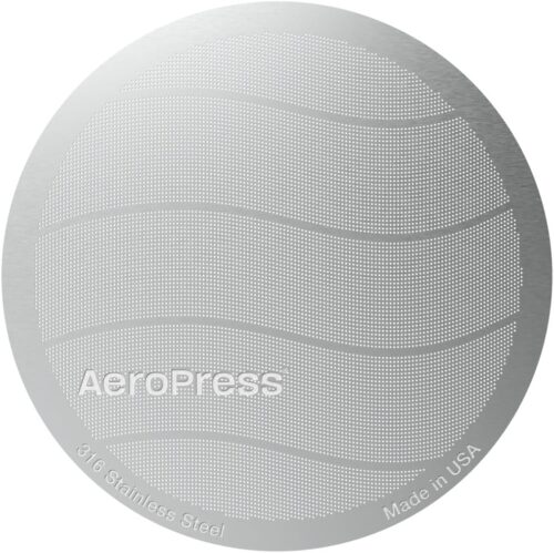 AeroPress Stainless Steel Reusable Filter – Metal Coffee Filter for AeroPress Original & AeroPress Go Coffee Makers, 1 Pack, 1 Filter, Gray
