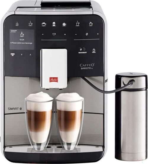 Melitta Bean to Cup Coffee Machine, Barista TS SMART Model F86/0-100, Bluetooth connectivity, Melitta Connect App, Whisper Grinder (Quiet Mark), Stainless Steel