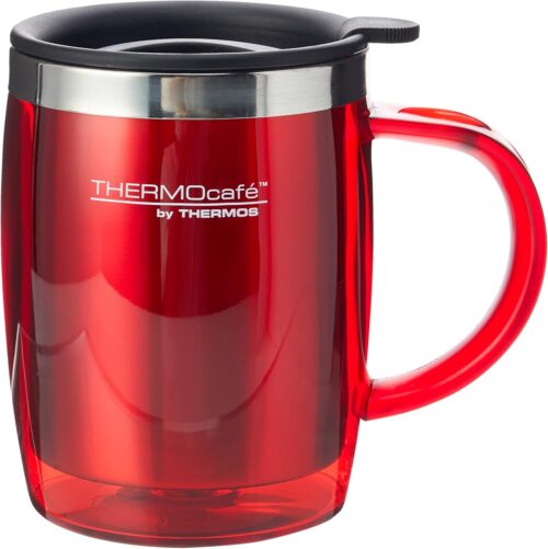 Thermos ThermoCafé 187094 Translucent Desk Mug, Red, 450 ml