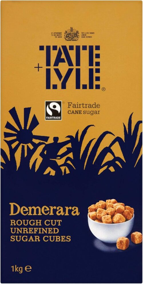 Tate and Lyle Fairtrade Demerara Rough Cut Sugar Cubes 1 kg