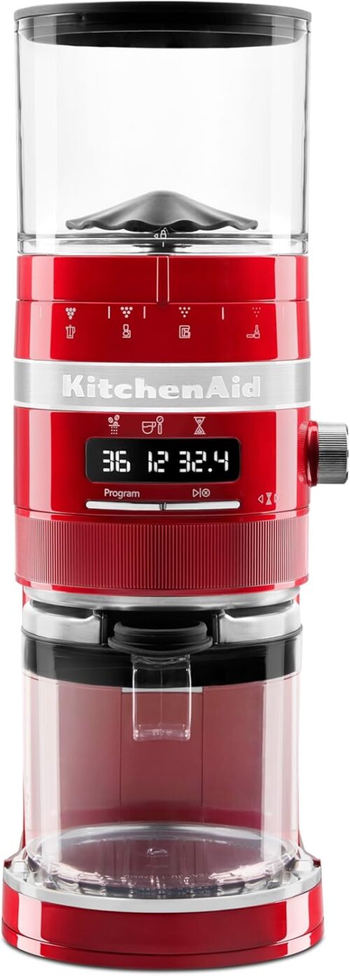KitchenAid 5KCG8433BCA Artisan Burr Grinder, Plastic, 150 W, Candy Apple