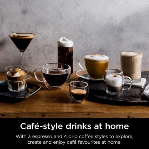 Ninja Luxe Premier 3-in-1 Coffee Machine, Latte, Cappuccino, Cold Brew & Espresso Maker With Built in Bean Grinder & Milk Frother, Easy to Use, 4 Automated Froth Presets, Silver, ES601UK