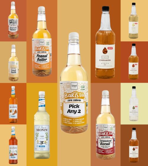 Sugar Free Coffee Syrups 1l PICK ANY 2 Bottles – The Skinny Food Co, Monin, IBC Simply – Barista Syrup Flavours, Zero Calorie, Vegan, Gluten Free, Fat Free. No Guilt Sugar Free – Skinny Syrup