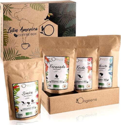 Organic Coffee beans | Arabica Whole Beans 4x250g | Hand-roasted | Coffee Gift Idea