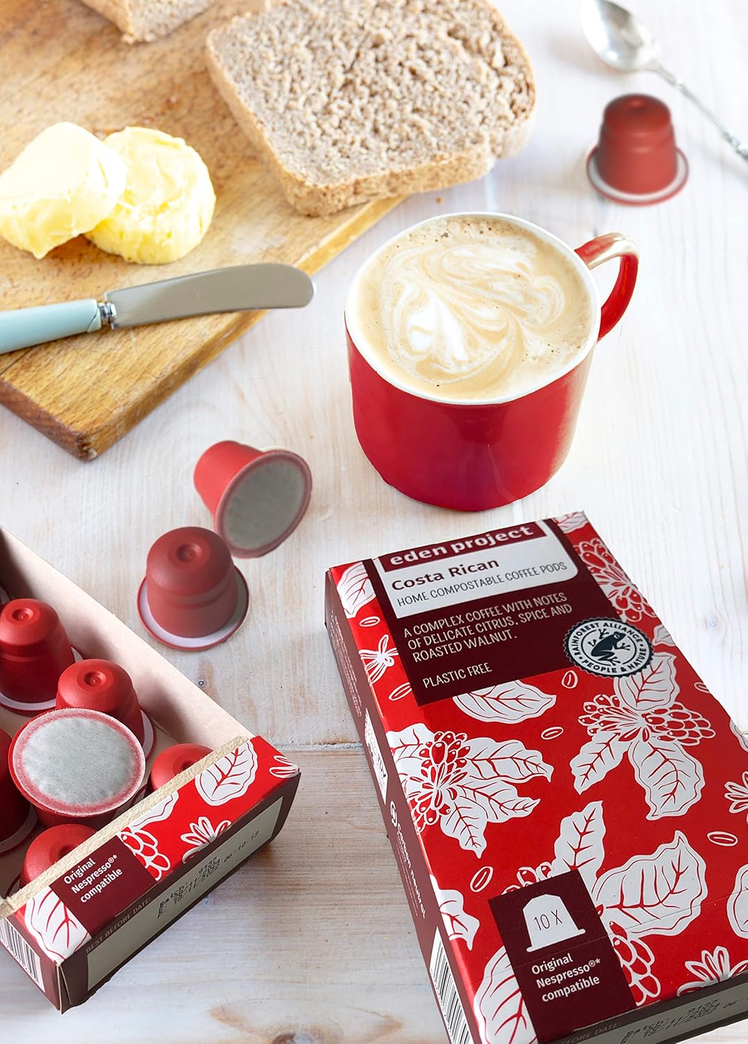 THE EDEN PROJECT 100 COSTA RICAN Home Compostable Coffee Pods - Compatible with Nespresso Original system coffee machines - EXTRA VALUE 100 POD PACK - Image 7